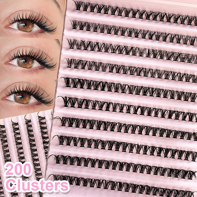 Eyelash Extension - ขนตาปลอมแบบช่อ 8-16 มม. 200 ชิ้น ขนตาแบบกลุ่ม