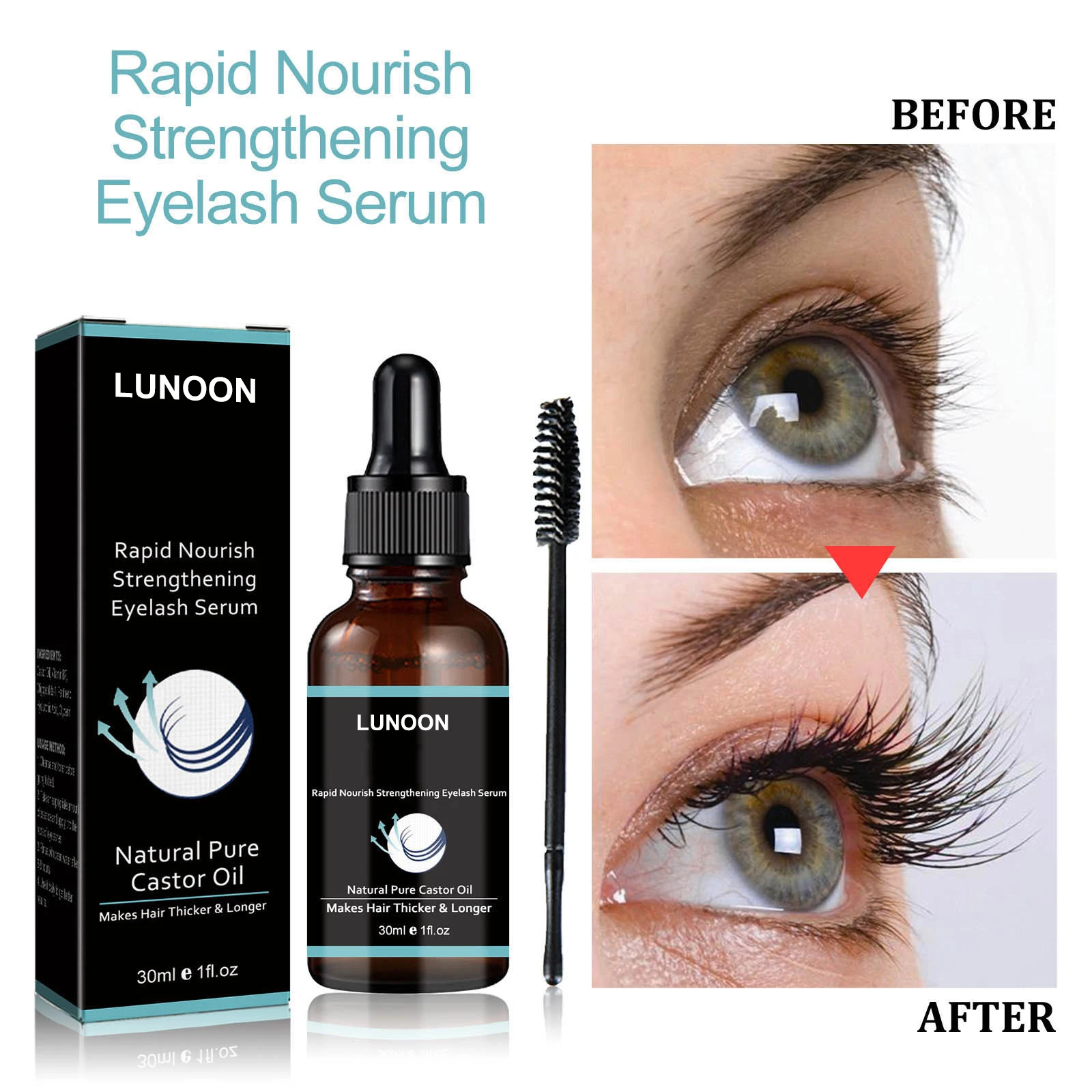 Lash Serum Growth - เซรั่มบำรุงขนตา – ไบโอติน, น้ำมันละหุ่งผสมเปปไทด์, บำรุงและเสริมความแข็งแรงให้ขนตา, ช่วยเพิ่มความมีชีวิตชีวาและความเงางาม