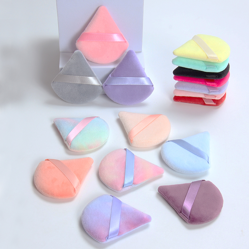Beauty Blender In Makeup - 2 สามเหลี่ยมแป้งพัฟแต่งหน้าฟองน้ํากํามะหยี่นุ่มเครื่องสําอางค์พัฟเครื่องปั่น Beauty Foundation ฟองน้ํา Make