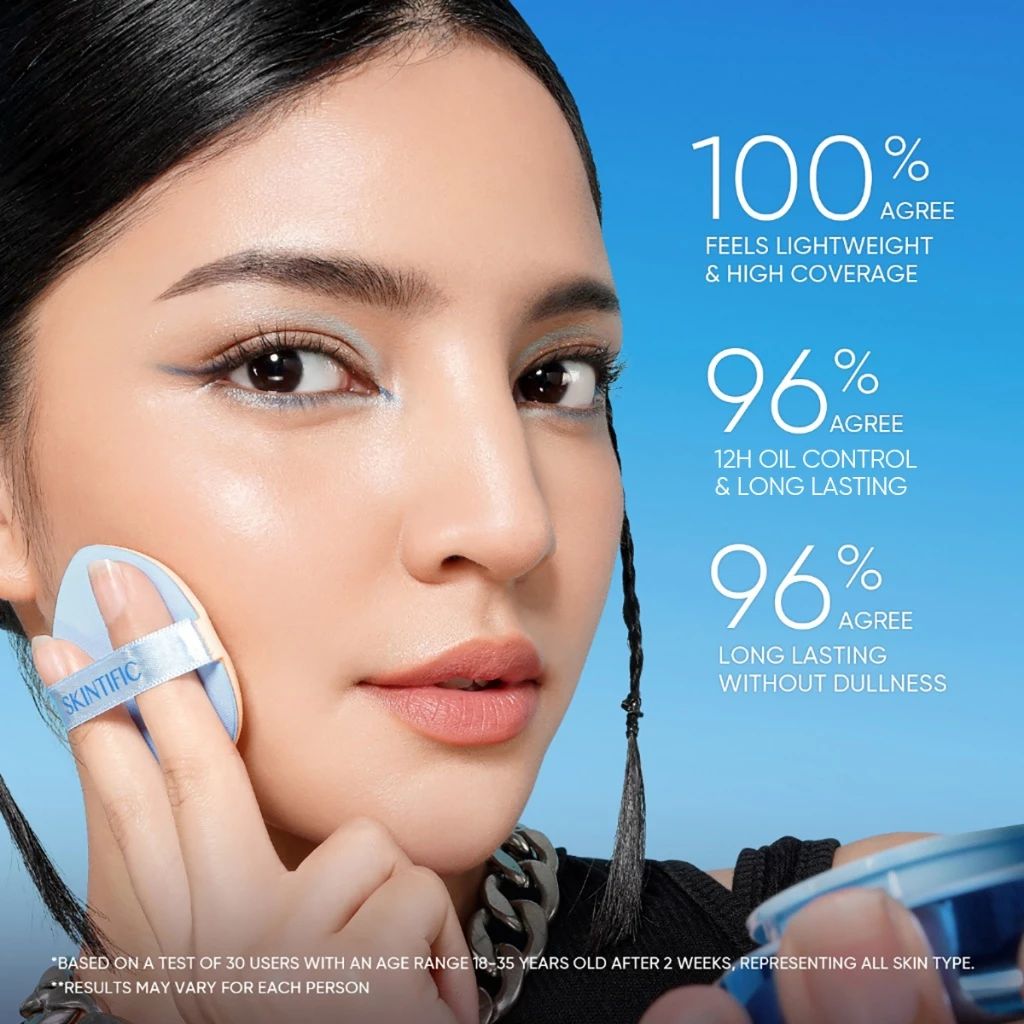 SKINTIFIC Perfect Stay Cushion - Concealer Full Coverage บทวิจารณ์และราคา