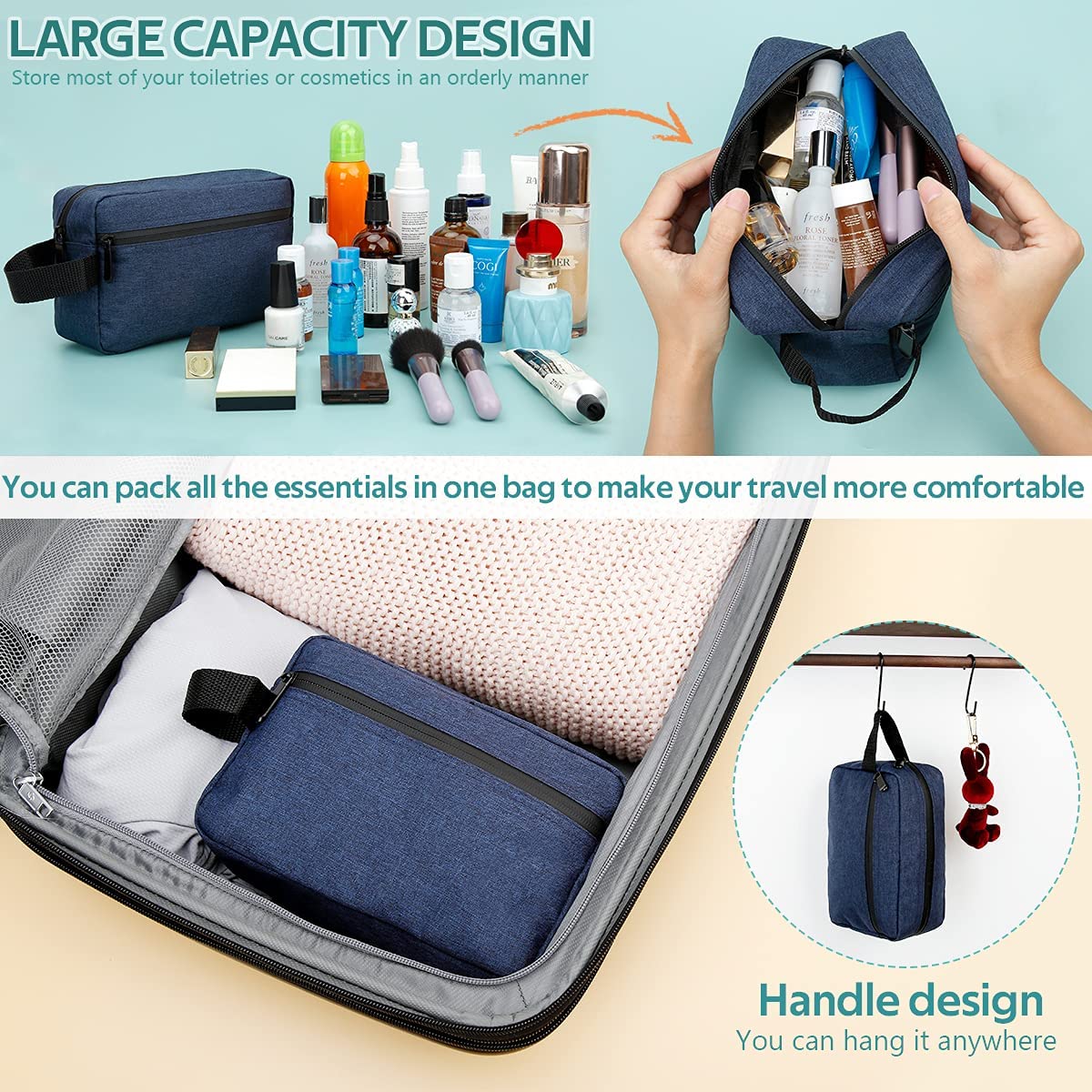 กระเป๋าเครื่องสำอางค์กันน้ำสำห - Makeup Beauty Necessaire บทวิจารณ์และราคา