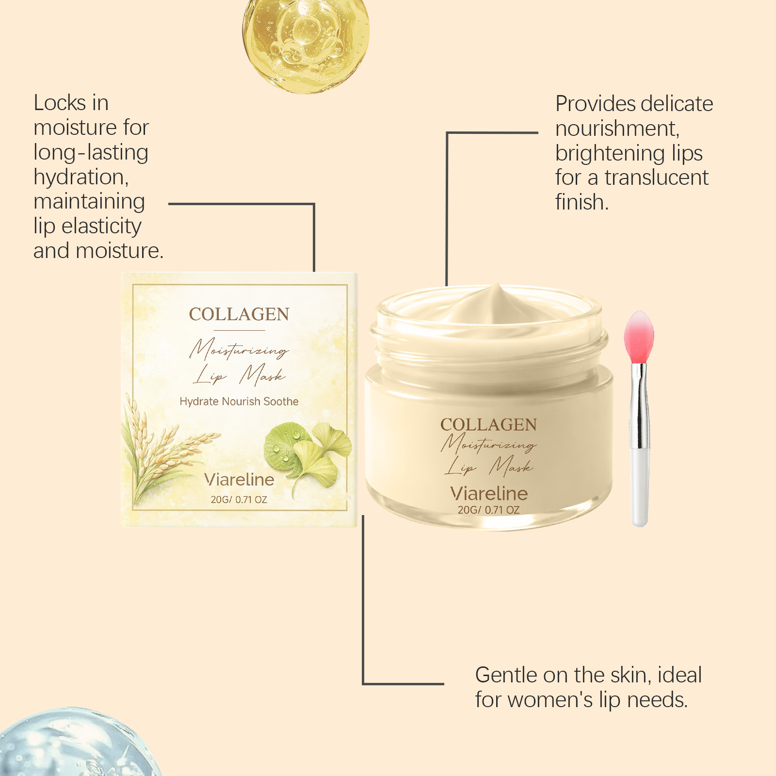 ชุดครีมบำรุงริมฝีปากพร้อมแปรง  - Lip Gloss Plumping บทวิจารณ์และราคา