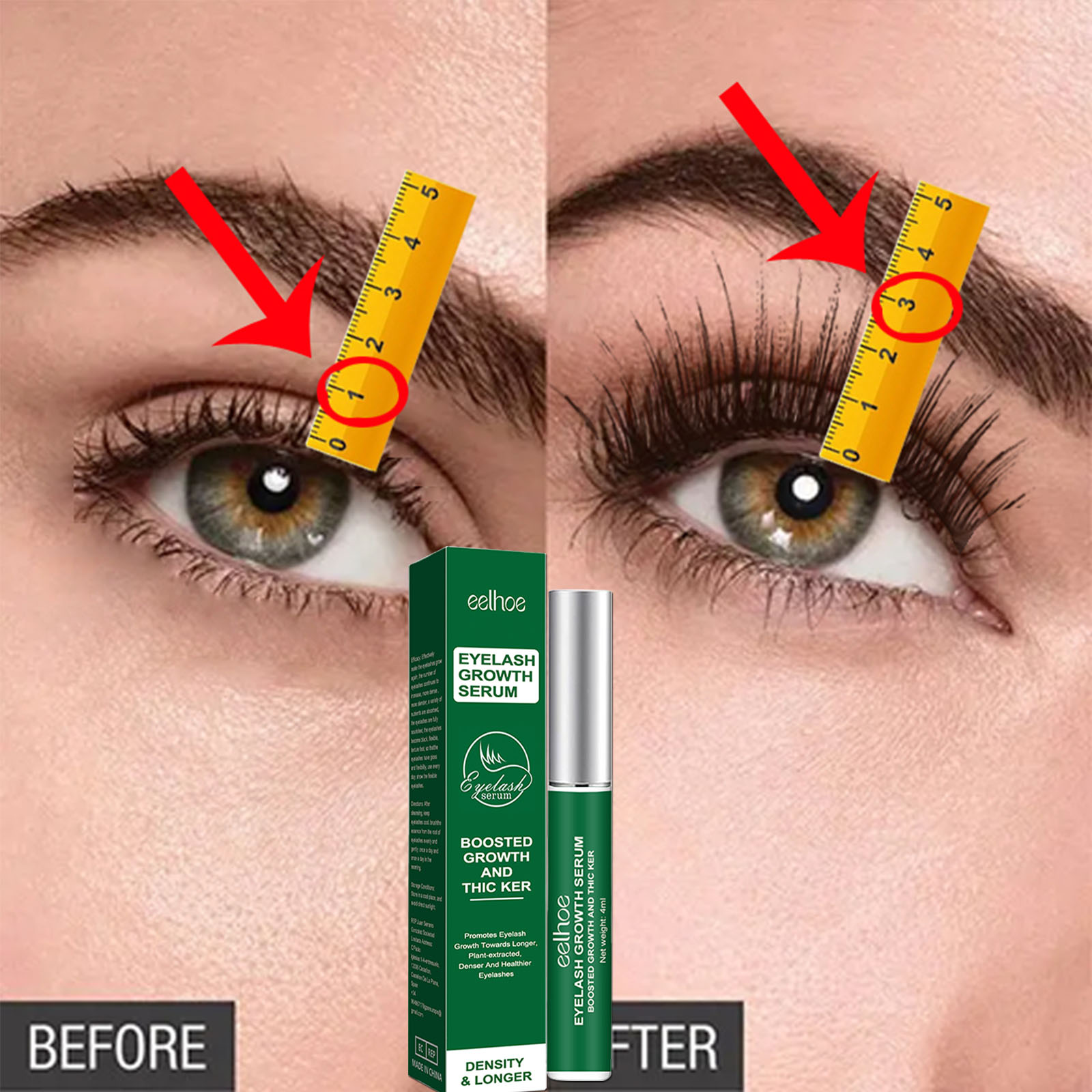 เซรั่มเจริญเติบโตของขนตาอย่างร - Lash Serum Growth บทวิจารณ์และราคา