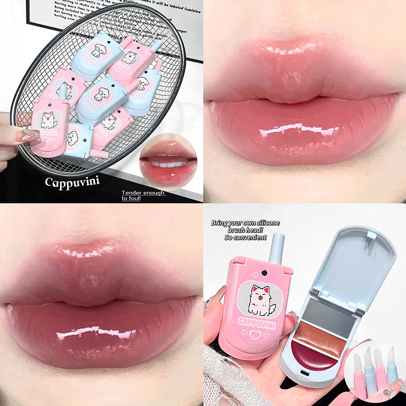 ลิปกลอสเนื้อแมทท์สองสี ดีไซน์โ - Lip Gloss Plumping บทวิจารณ์และราคา